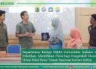 Universitas Andalas melalui Departemen Biologi, Fakultas Matematika dan Ilmu Pengetahuan Alam, telah sukses menyelenggarakan kegiatan pelatihan dan penyegaran bagi Pengendali Ekosistem Hutan Taman Nasional Kerinci Seblat